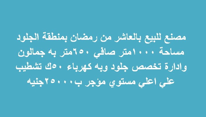 مصنع جلود بيع العاشر